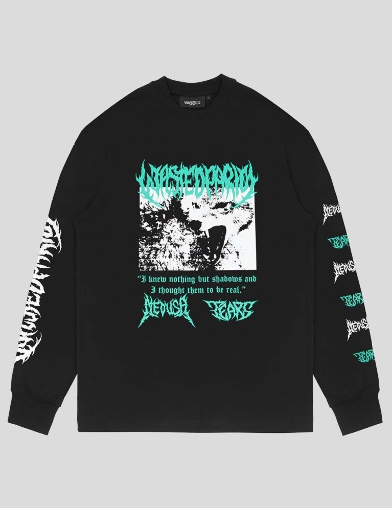 PARIGI CHIUSI Nebula longsleeve tee nero